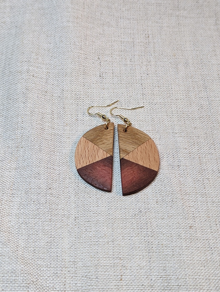 Earings - Tricolor half-moon