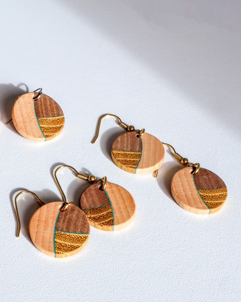 Boucles d'oreilles - Aurore boréale