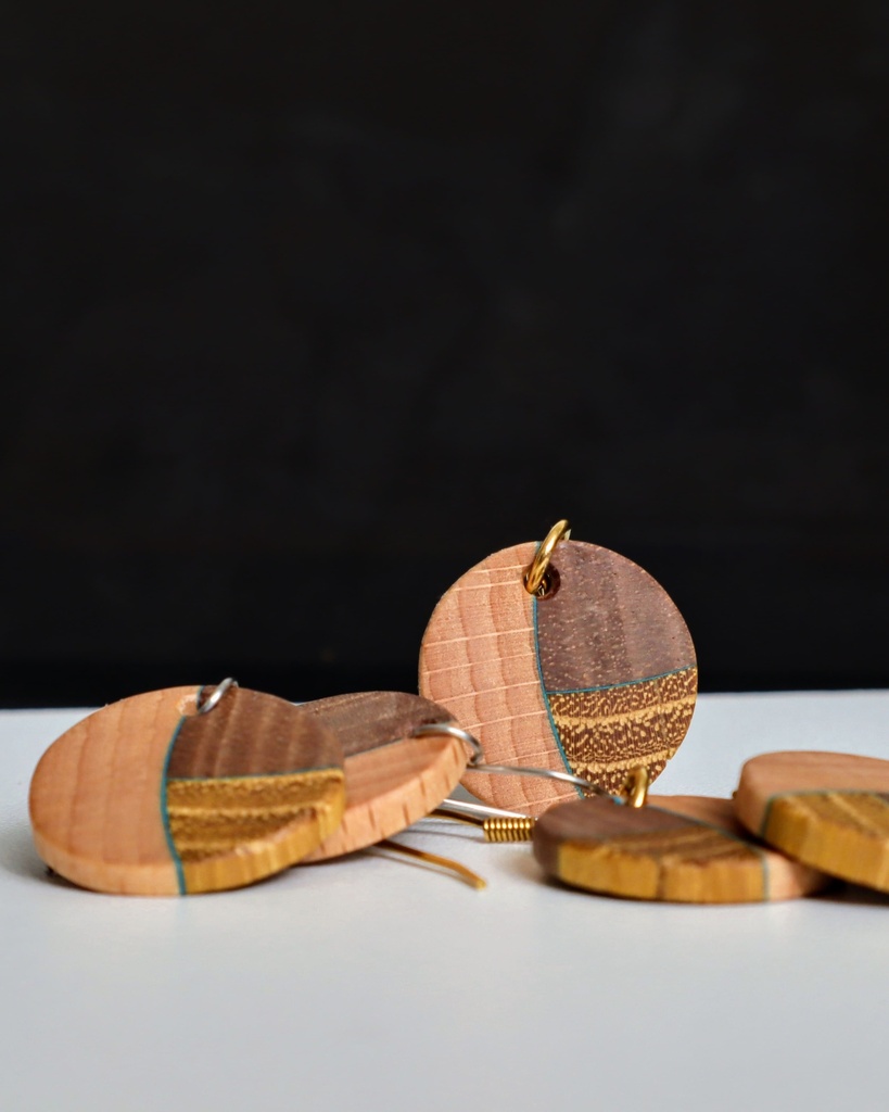 Boucles d'oreilles - Aurore boréale