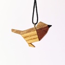 Pendentif rouge gorge tricolore