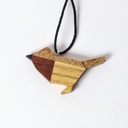 Pendentif rouge gorge tricolore