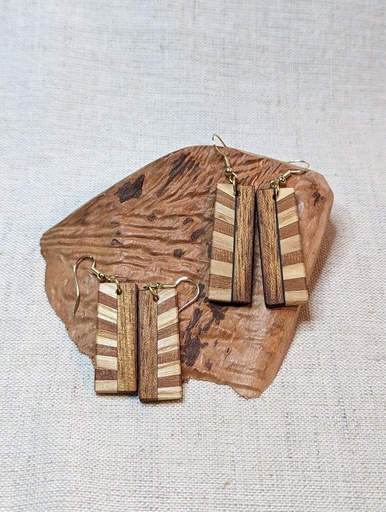 Earrings - Rectangular Sunburst
