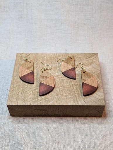 Earings - Tricolor half-moon
